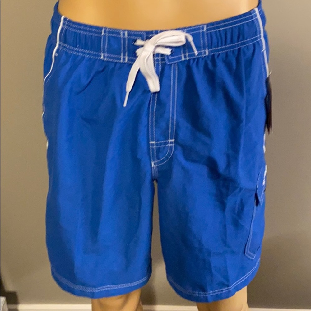 New Speedo Men’s Classic Blue Swim Trunks Small